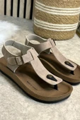 Günlük Kadın Terlik Tek Parmak Arası Rahat Mantar Taban Tokalı Ayarlanabilir Sandalet 148 - 34170 thumbnail 9