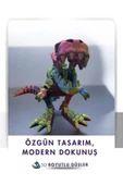 Sevimli İskelet Trex - Hareketli Organik Oyuncak - 3D Baskı - Dinazor çok renkli 30cm boyunda - 4