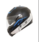 Beon B700 Çene Açılır Kask Beyaz - Mavi - Mat Siyah M - 1