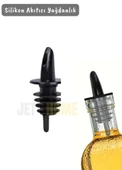 Silikon Akıtıcı Yağlık Sirkelik Şişe Tıpası Evrensel Ağız Tipi Siyah thumbnail 1