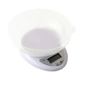 Hazneli Lcd Ekran Hassas Ölçüm Sensörlü 5 Kg Kapasite Dijital Mutfak Terazisi Tartısı - 2
