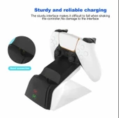 P5102 Ps5/Ps5 Slim/Ps5 PRO UYUMLU ADAPTÖRLÜ Joystick Şarj Stand Dock - 6