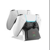 P5102 Ps5/Ps5 Slim/Ps5 PRO UYUMLU ADAPTÖRLÜ Joystick Şarj Stand Dock - 1