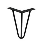 Çubuk Ayak Metal 20 cm Siyah Mobilya Koltuk Ayağı - 1