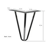 Çubuk Ayak Metal 15 cm Krom Mobilya Koltuk Ayağı - 2