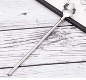Paslanmaz Metal 2 li Kaşıklı Pipet Fırça Seti - 5