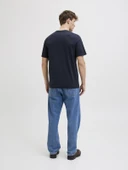 JACK JONES Erkek Yazı Baskılı Bisiklet Yaka Tişört 12269314 thumbnail 5