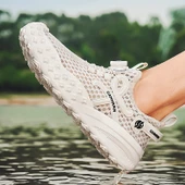 Unisex Hızlı Kuruyan Fileli Spor Ayakkabı (Bej) thumbnail 7