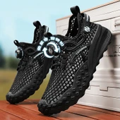 Unisex Hızlı Kuruyan Fileli Spor Ayakkabı (Bej) thumbnail 2