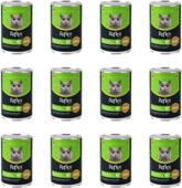 Reflex Plus PATE İçinde Et Parçacıklı Hindi ve Ördek Etli Yetişkin Kedi Konservesi 395 Gr (12 Adet) - 1