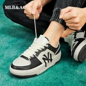 Unisex Kalın Tabanlı Spor Ayakkabı (Siyah - Beyaz) thumbnail 4