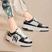 Unisex Kalın Tabanlı Spor Ayakkabı (Siyah - Beyaz) thumbnail 1