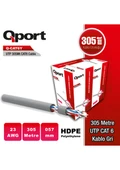 QPORT CAT6 Utp 23AWG Gri 305m Kablo Q-CAT6Y - 1