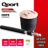 QPORT Q-CATO11 23AWG 500 METRE CAT6 UTP PE OUTDOOR KABLO - 1