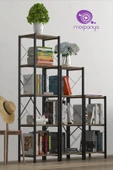 Morpanya Vera Metal Kitaplık 3 Bölmeli Kitaplık Çok Amaçlı Dosya Kitap Rafı Ofis Salon Raf - 1