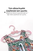 Morpanya Sweet 18 Adet Pembe Bebek Elbise Askısı 30 Cm Fiyonklu Kelebek Bebek Çocuk Kıyafet Askısı - 2