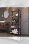 Morpanya Moni Metal Banyo Rafı Ünite 5 Raflı Banyo Düzenleyici Raf  Havlu Rafı Havluluk 150 cm - 3