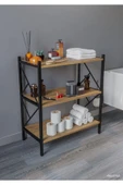 Morpanya Rose Banyo Düzenleyici Banyo Dolabı Çok Amaçlı Dolap 3 Katlı Metal Mutfak Düzenleyici - 3