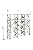 Morpanya Star Metal Kitaplık 5 Raflı Çok Amaçlı Dosya Kitap Rafı Ofis Salon Raf 150 Cm - 6