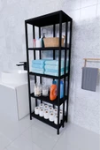 Morpanya Polos Plastik Banyo Rafı Banyo Düzenleyici Banyo Organizer Banyo Dolabı - 1