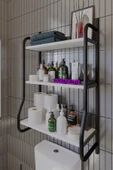 Morpanya Elonyss Klozet Üstü Düzenleyici Raf Banyo Düzenleyici Raf Klozet Üstü Raf Banyo Raf Dolap - 1