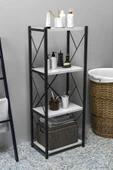 Morpanya Noraca Banyo Düzenleyici Banyo Dolabı Çok Amaçlı Dolap 4 Katlı Metal Mutfak Düzenleyici - 1