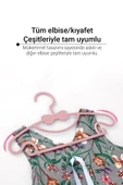 Morpanya Sweet 24 Adet Pembe Bebek Elbise Askısı Fiyonklu Bebek Çocuk Kıyafet Askısı Çocuk Elbise Askısı - 2