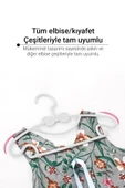 Morpanya Sweet 48 Adet Beyaz Bebek Elbise Askısı 30 Cm Fiyonklu Kelebek Bebek Çocuk Kıyafet Askısı - 3