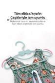Morpanya Sweet 12 Adet Mavi Bebek Elbise Askısı 30 Cm Fiyonklu Kelebek Bebek Çocuk Kıyafet Askısı - 2