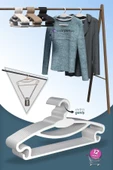 Morpanya Flair 12 Adet Elbise Askısı Kıyafet Askılığı Gömlek Askısı Pantolon Askısı - 1