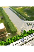 Morpanya Dekoratif Ferforje Bahçe Çiti Plastik Çit  Peyzaj Koruma Panel Çit 1 Adet 50cm Beyaz - 3