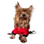 Darky Hearts Kırmızı Kapşonlu Penye Köpek Tulumu thumbnail 4