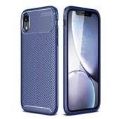 Apple iPhone XR Karbon Desenli Negro Silikon Kılıf thumbnail 2