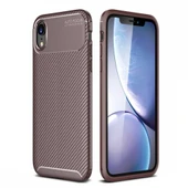 Apple iPhone XR Karbon Desenli Negro Silikon Kılıf thumbnail 3