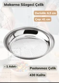 Makarna Süzgeci 41 cm Paslanmaz Çelik Süzgeç İnce - 1
