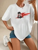 Unisex Atatürk Tasarım Basklı Tshirt - 3