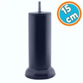 Mobilya Kanepe Yatak Baza Koltuk Destek Ayağı M8 Civata Metal Yükseltici İnce Diş Ayak 15 cm Antrasit 4 Adet thumbnail 6