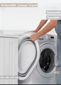 2'li Banyo Seti BPA Free 80 Litre Çamaşır Sepeti Katlanır Sele - 5