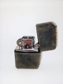 Hakiki Deri Kılıflı Benzinli Zippo Tarzı Çakmak thumbnail 3