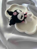Amigurumi Anahtarlık  El Yapımı Kuromi 12 cm Siyah - 3