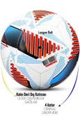 League Ball Pompa Hediyeli No:5 Futbol Topu Halı Saha Sert Zemine Uygun Dayanıklı PVC - 7