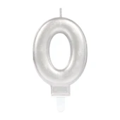 0 Rakam Mum Gümüş Renk - 1