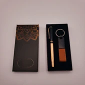 Deri Anahtarlık Ve Bakır Roller Kalem Seti - 1