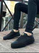 ET0104 Bağcıklı Siyah Cilt  Spor Klasik Erkek Ayakkabı - 2