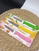 Sürbisa 3'lü Set 61004 Sebze Bıçağı Pembe Sarı Yeşil thumbnail 8