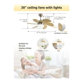 Dlc Mistral Bakır Motor 76cm Tavan Vantilatörü Gümüş thumbnail 3