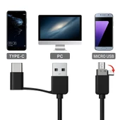 6LED Kablolu Profesyonel 7.0mm 1080P HD USB Endoskop Kamera - Android PC İçin Su Geçirmez - 3