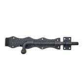 Antika Tarz Dekoratif Pirinç Dövme Kapı Sürgüsü - 20cm, Oksit - 1