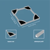 Çamaşır Makinesi Kurutma Makinesi İstifleme Birleştirme Kiti, Gri-Inox Modeller ile Uyumlu thumbnail 4