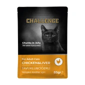 Challenge Tavuklu Ciğerli Yetişkin Kedi Pouch 85 gr thumbnail 1